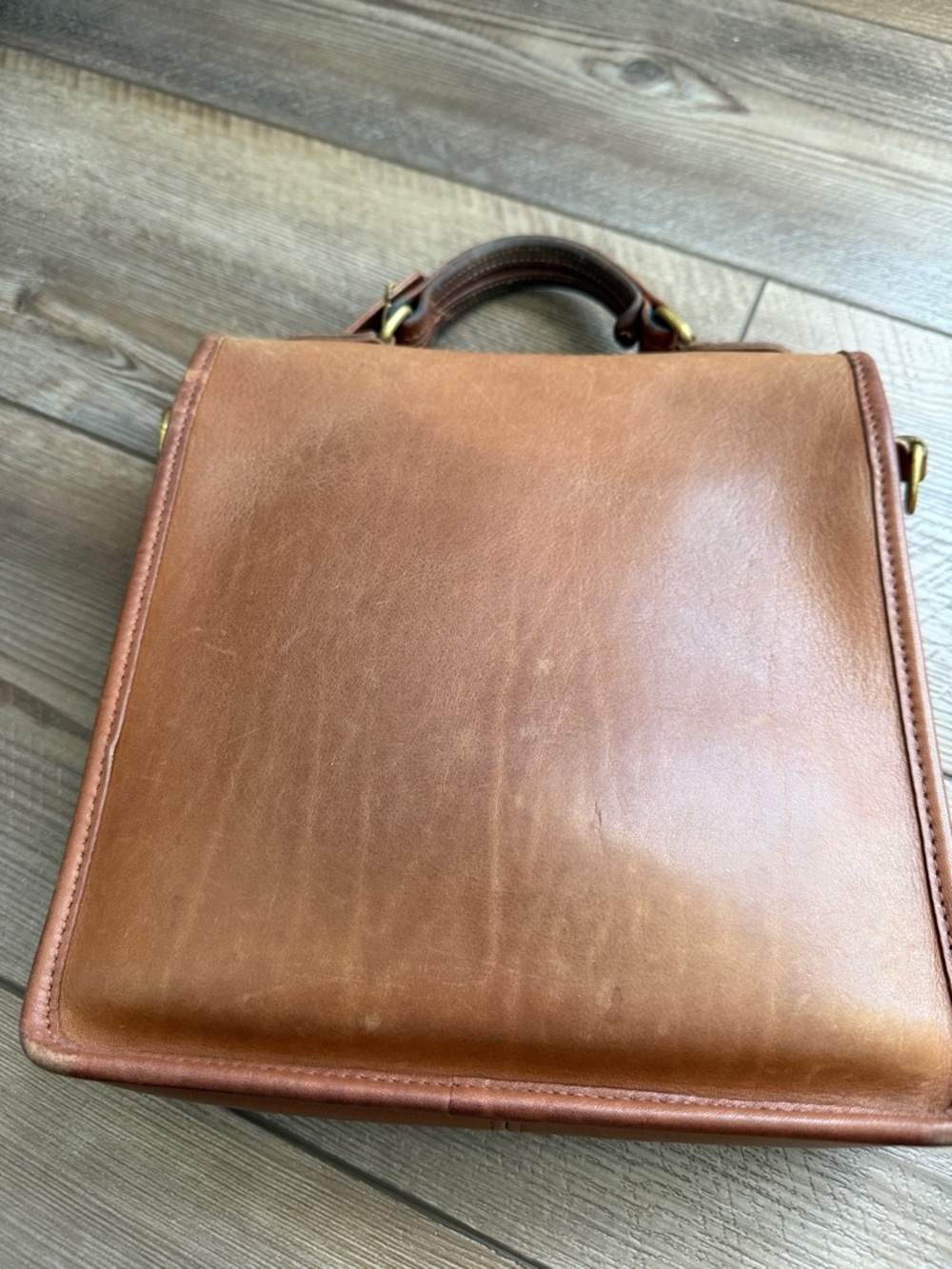 Vintage COACH British Tan leather Station Messenger satchel bag purse 5130 USA - Picture 6 of 8